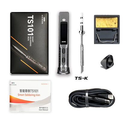Original TS101 Electric Soldering Iron Adjustable Temperature USB Portable Digital Welding Station 65W Mini TS100 Upgraded