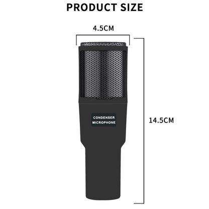 USB Computer Microphone, Condenser PC Mic for Podcasting, Streaming, Vocal Recording, Compatible with PC & Laptop, PS4/5
