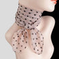 Summer Polka Dot Print Artificial Silk Scarf Thin Neck Warp Chiffon Soft Shawl Beach Sunscreen Square Women Neck Scarves