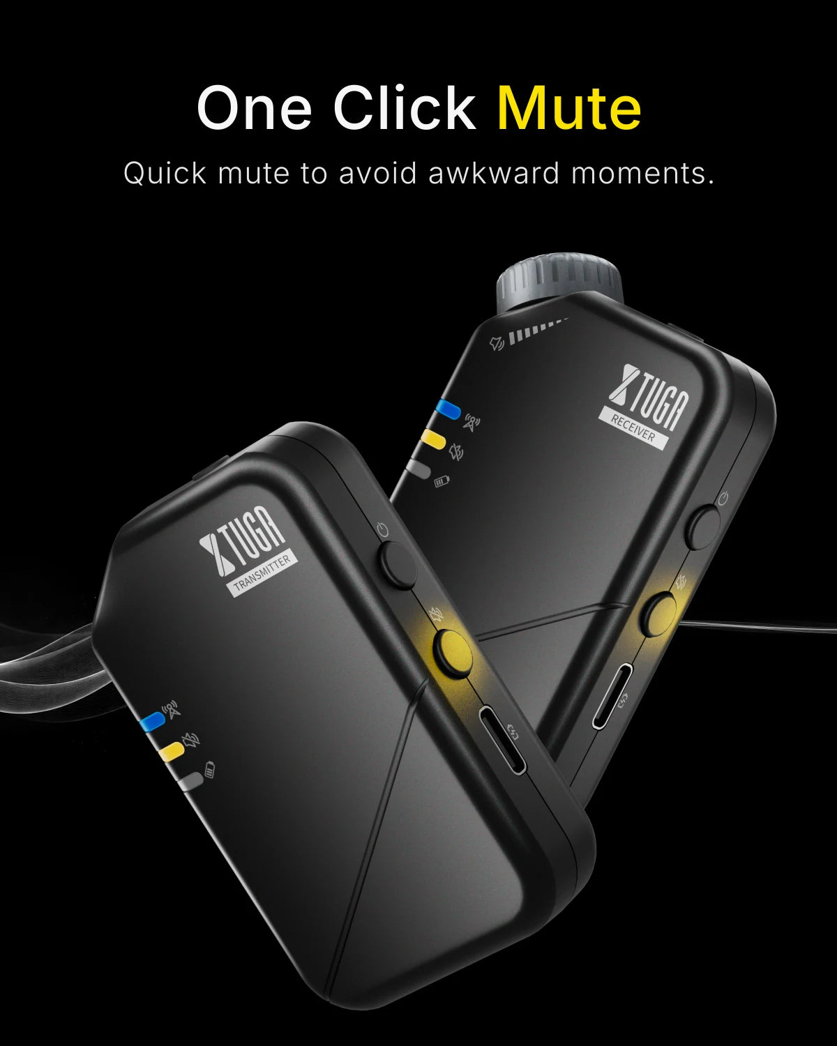 XTUGAJ02s Wireless in Ear Monitor System 2.4G Mini Stereo IEM System Low Latency One Transmitter More Receiver Stage Singer Band