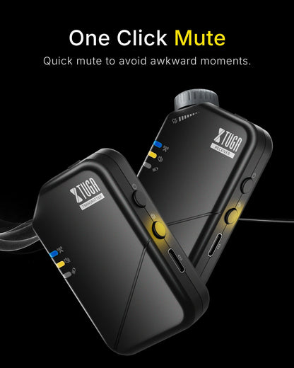 XTUGAJ02s Wireless in Ear Monitor System 2.4G Mini Stereo IEM System Low Latency One Transmitter More Receiver Stage Singer Band