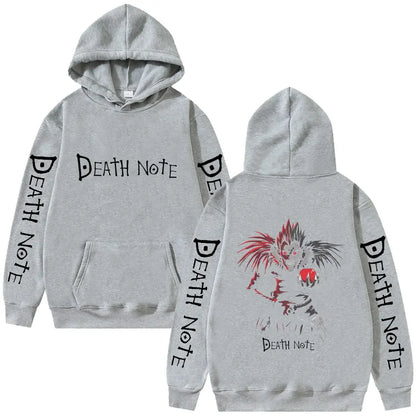 Y2K Anime Death Note Ryuk Graphic Hoodie Men Women Clothing Fashion Vintage Oversized Sweatshirt Men's Cartoon Manga Merch Hoodi