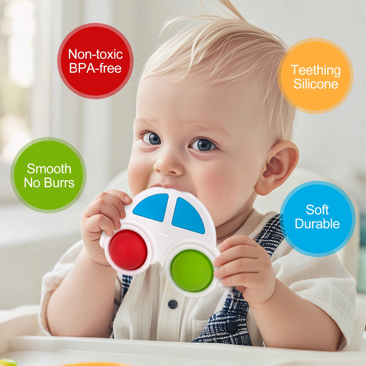 Baby Finger Toys Infant Montessori Colorful Sensory Toys Anti Stress Relief Toys Early Education Intensive Training Fidget Toys