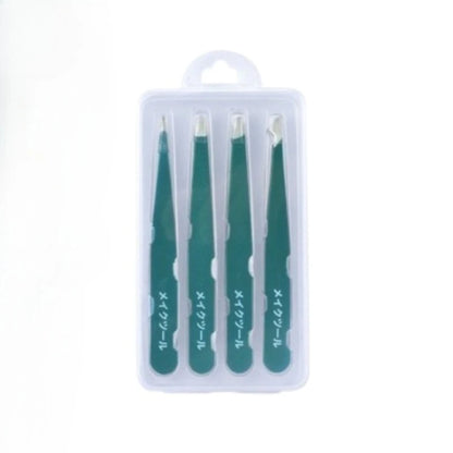 Professional Stainless Steel Tweezers Set for Men & Women High-Precision Slant Tip Beauty Tools with Sensitive Trichologist Care