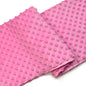 Minky Dot Fabric For Baby Comfort Blankets 1mm Pile Length Polyester Single Sided Swaddle Baby Crying Comfort Plush Fabric