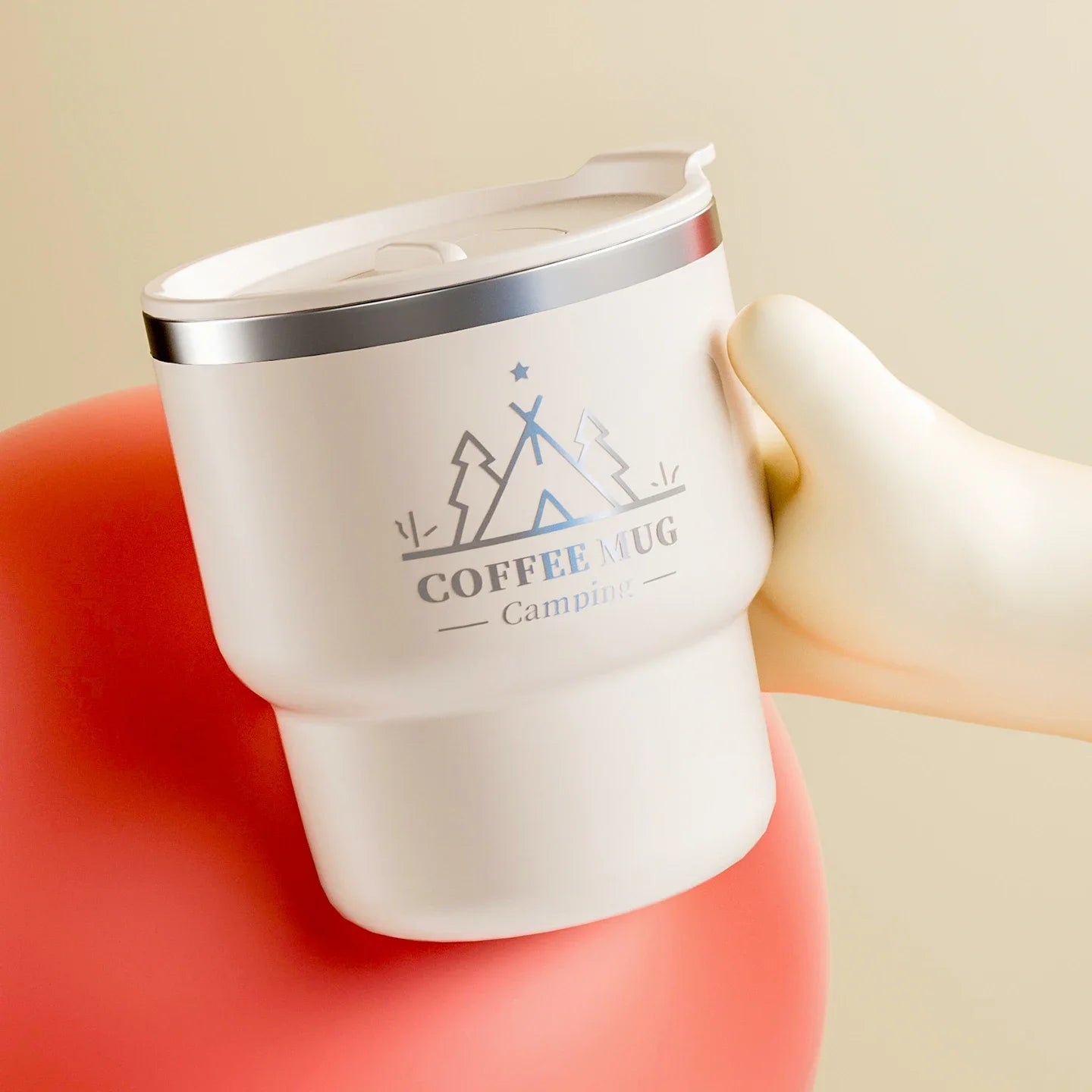 400ml 304 Stainless Steel Double Layer Thermal Cup, Insulated Water Mug for Office Milk Coffee, Student Portable Sealed Tumbler
