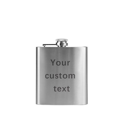 Custom 7 oz Stainless Steel Hip Flask Creative Pocket Hip Flask Whiskey Flask Portable Hip Flask Suitable for men's Gifts