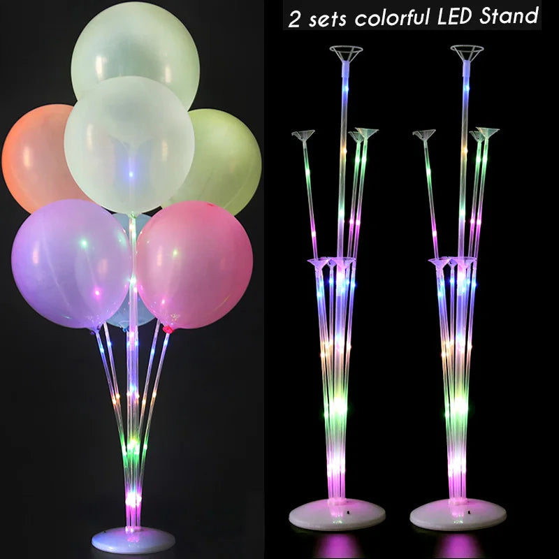 1/2 set Latex Balloon Holder Balloons Stand Column Metallic Balloons Baby Shower Kids Birthday Party Wedding Decoration Supplies