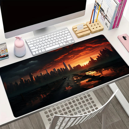 Game G-GTA-6 Mouse Pad Sunset Landscape Large Game Table Mats XXL Rubber Anti-slip HD Gaming Keyboard Mousepads Long Desk Mat