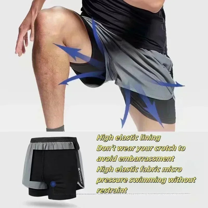 2026 Summer Dragon Ball Z Demon Mark Piccolo 2-in-1 Double Layer Gym Shorts Oversized Men's Fitness Retro Unisex Athletic Shorts