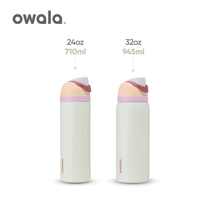 Owala portable cup, one handed open lid, large capacity water cup, straw cup, insulated cup, 710mL | Coastal Mist