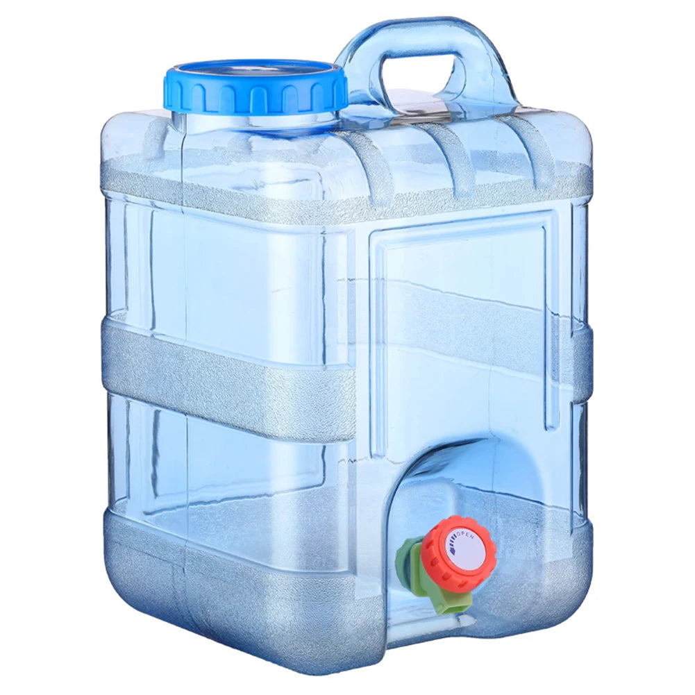 5/5.5/7.5/10L Capacity Pure Water Buckets Container With Faucet Driving Water Tank Emergency Water Storage Container For Outdoor
