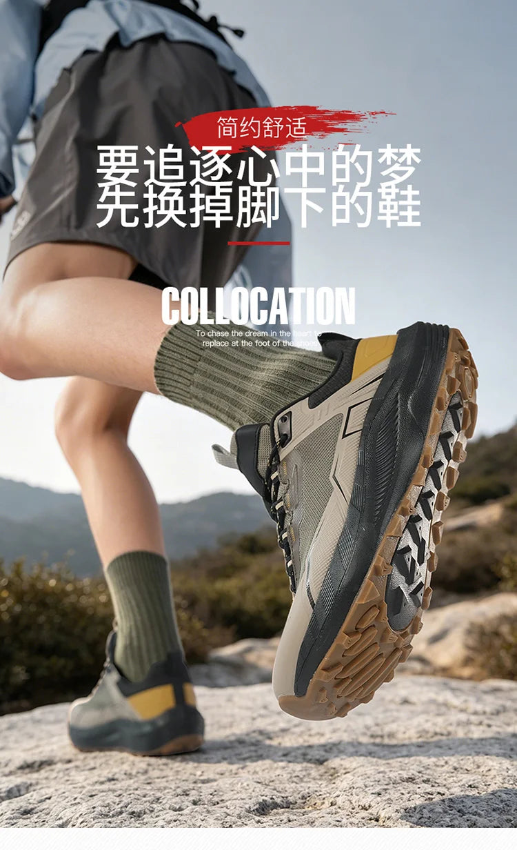 Men's Summer Breathable Non-slip Athletic Shoes, Cushioning Casual Footwear for Running, Travel, Outdoor Hiking and Mountaineeri