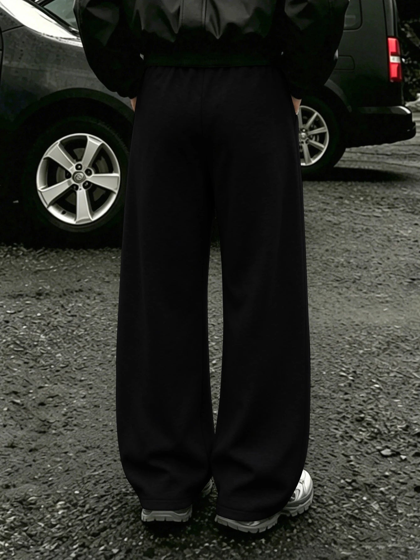 Men Wide Leg West Coast 76 Double Side Print Sweatpants 100% Polyester Gothic Baggy Y2K Drawstring Casual Jogger Pants