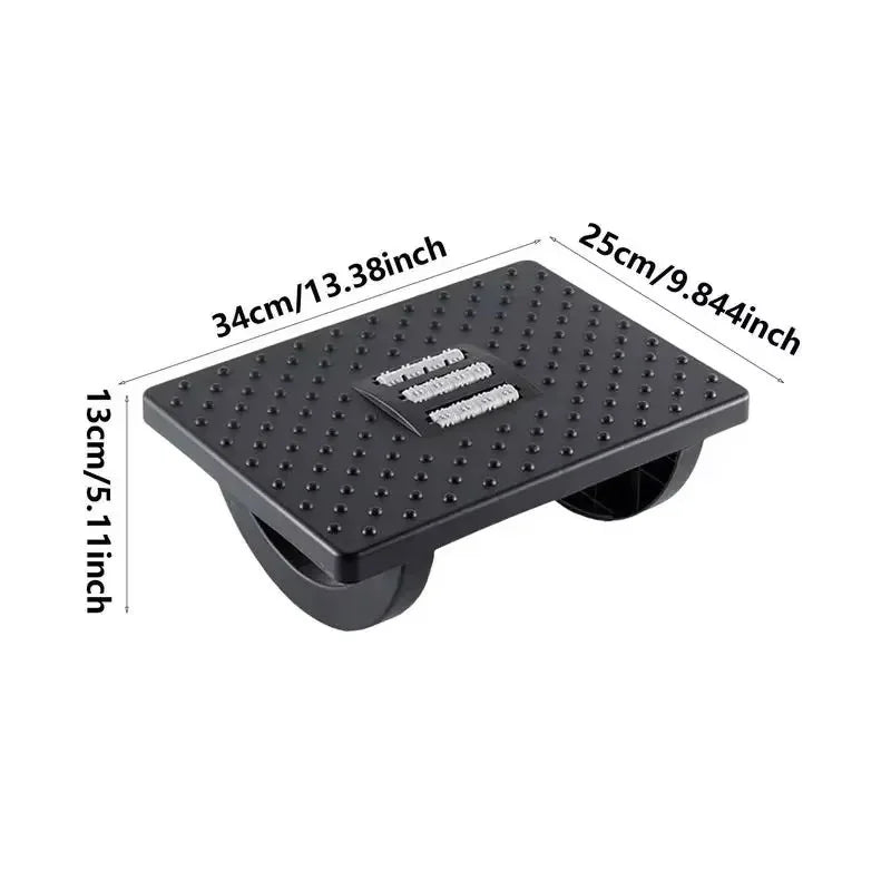 Portable Foot Stool with Massage Rollers Ergonomic Support for Home and Office Under-Desk Comfort