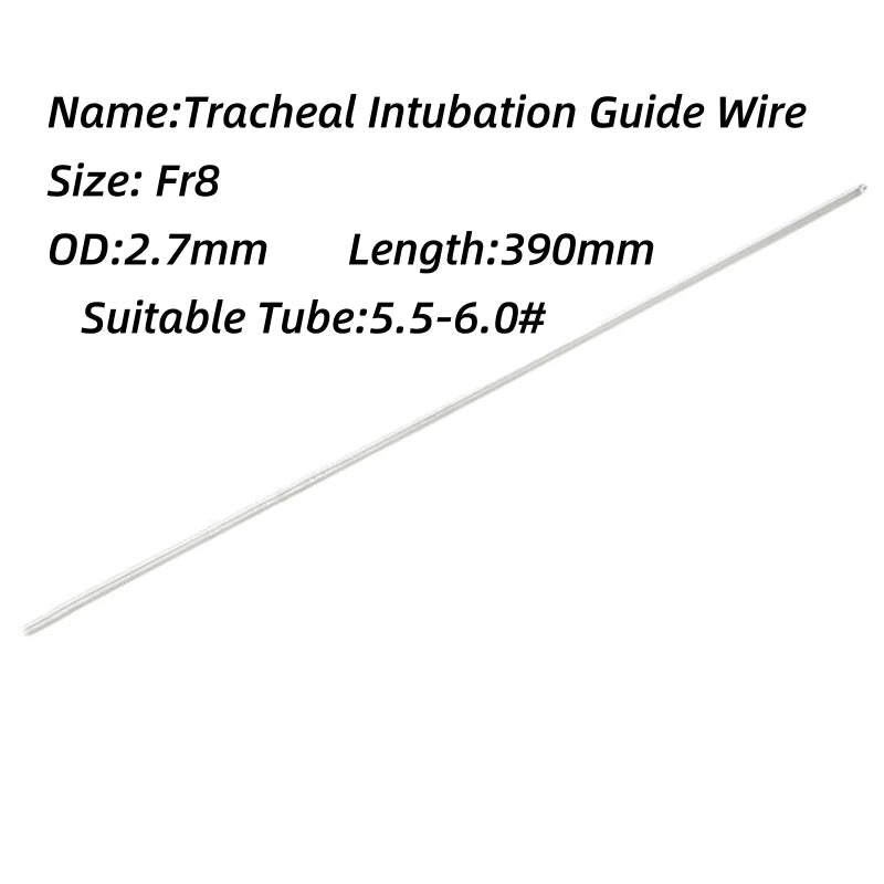 2Pcs Medical Sterile Endotracheal Intubation Guide Wire Flexible Hard Stylet Disposable Assistance Tracheal Intubation Iron Core
