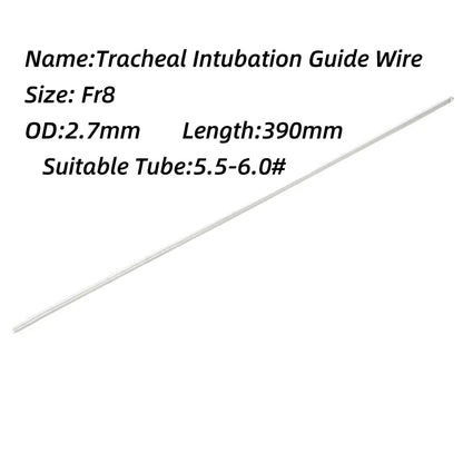 2Pcs Medical Sterile Endotracheal Intubation Guide Wire Flexible Hard Stylet Disposable Assistance Tracheal Intubation Iron Core
