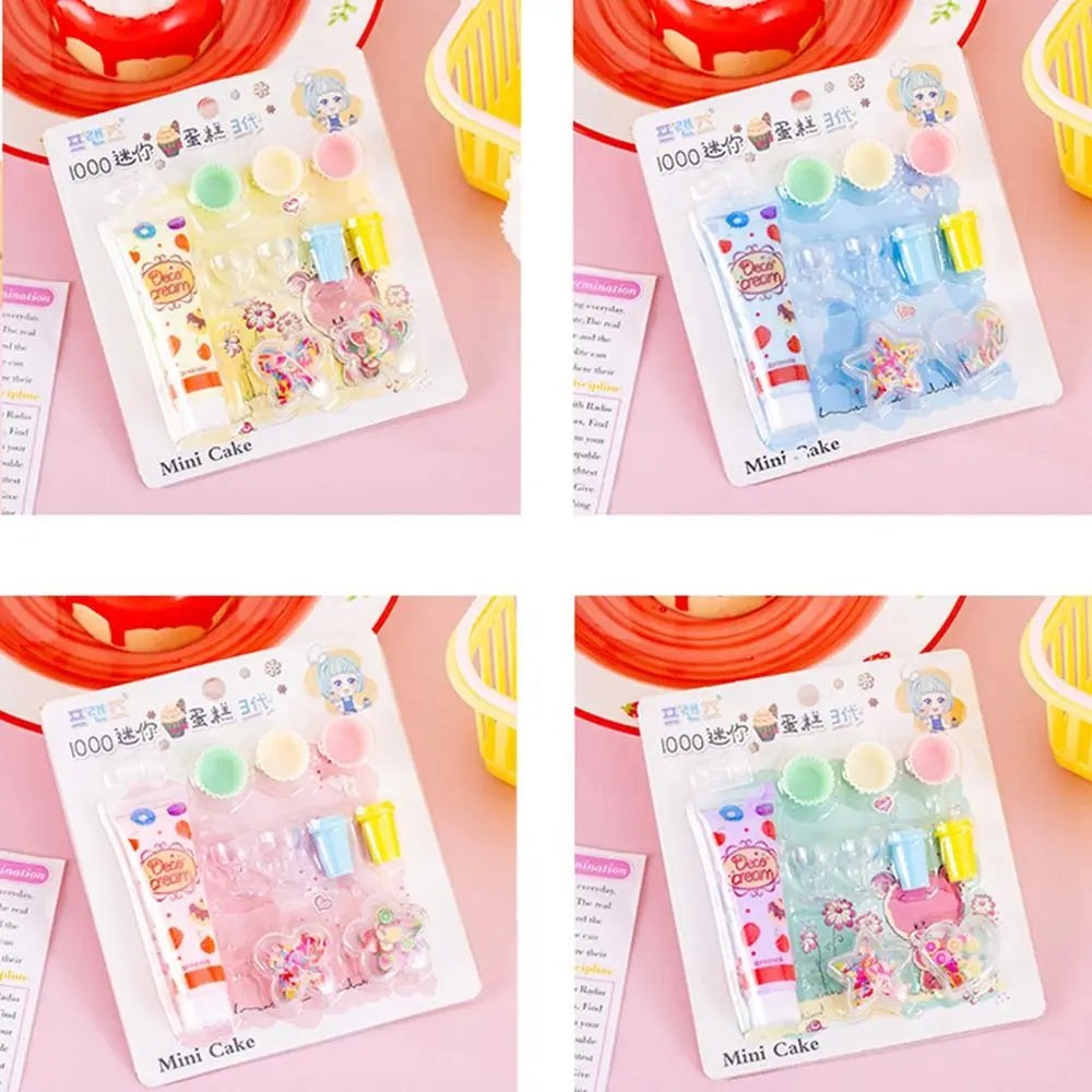 10pcs/Set Simulation Cream Children Ice Cream Dessert Making Cake Model Handmade DIY Set Leisure Entertainment Small Toys