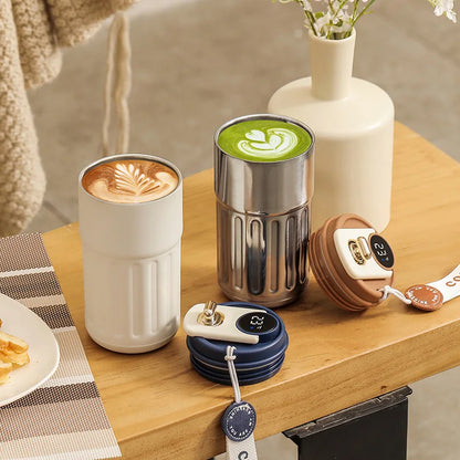 Smart Temperature Display Thermos Bottle 450ml 316 Stainless Steel Portable Office Thermal Coffee Mug