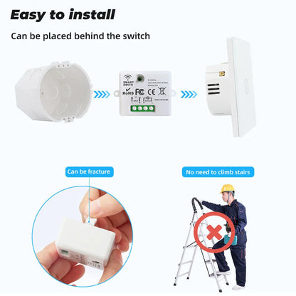86 Wireless Smart RF 433Mhz 100-220V Wall Panel with Remote Control Mini Relay Receiver Home Led Light Lamp Switch