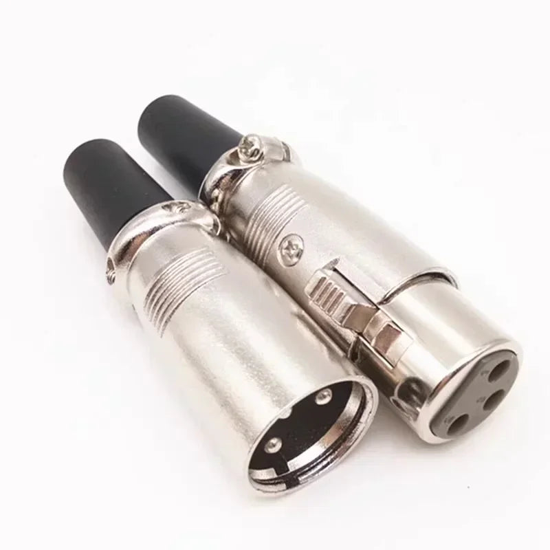 5/20Pcs Japan Style 3/4/5 Pin XLR Male XLR Female Converter  XLR Microphone Audio Cable Metal Cannon Plug Connector Amplifier