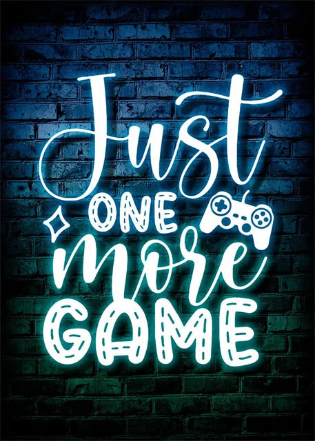 Gaming Neon Eat Sleep Game Repeat  Canvas Posters Gamer Room Decor Canvas Print Art for Home Esports Bedroom Decor Gift Painting