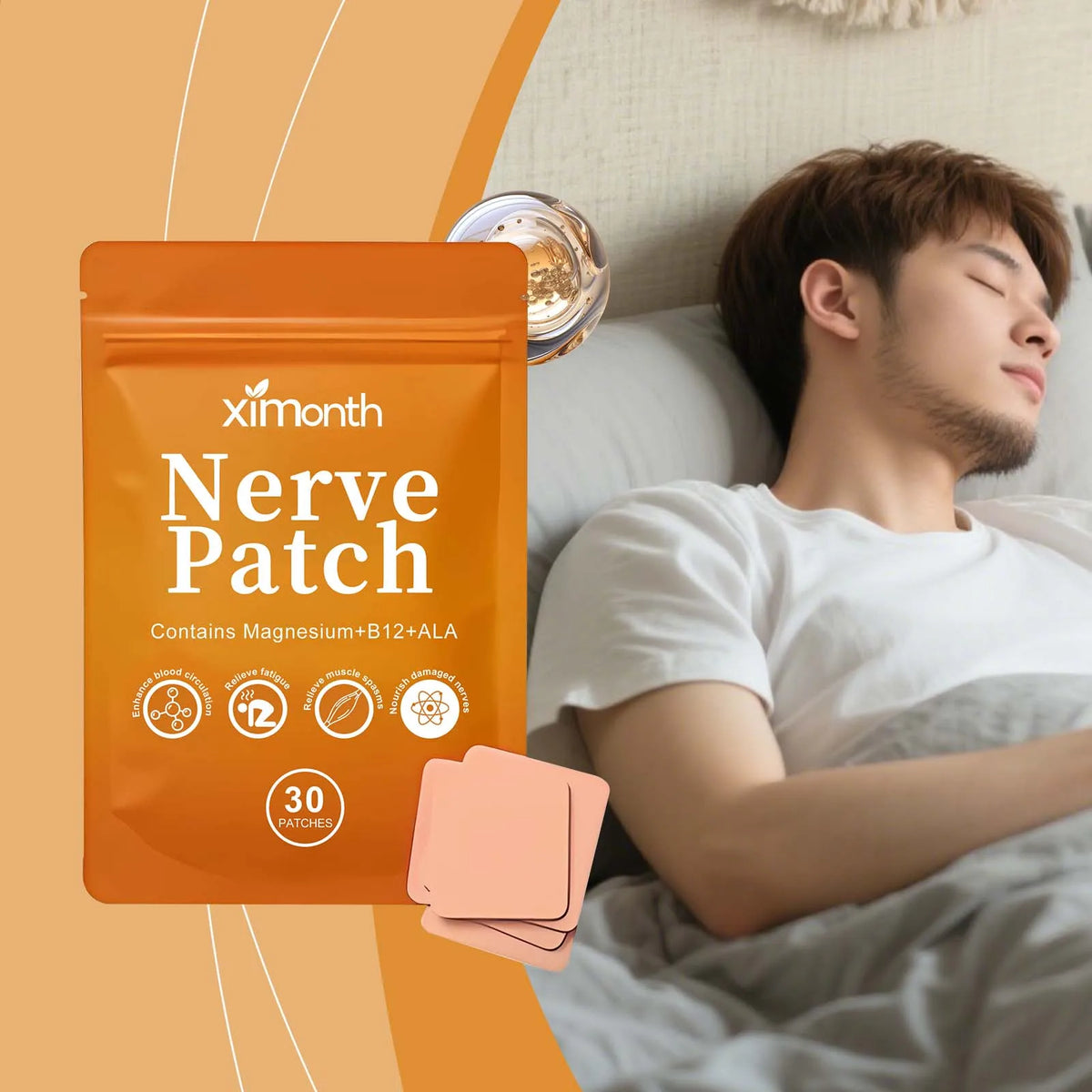 Insomnia Treatment Patch Relieve Stress Anxiety Neuromuscular Pain Fatigue Neurasthenia Headaches Enhance Blood Improve Sleep