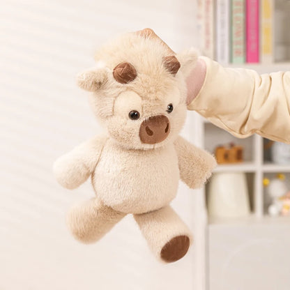 Urocza pluszowa zabawka szkocka krowa 45cm – przytulanka biegnąca krowa wykonana z najwyższej jakości miękkiej tkaniny, kojący towarzysz