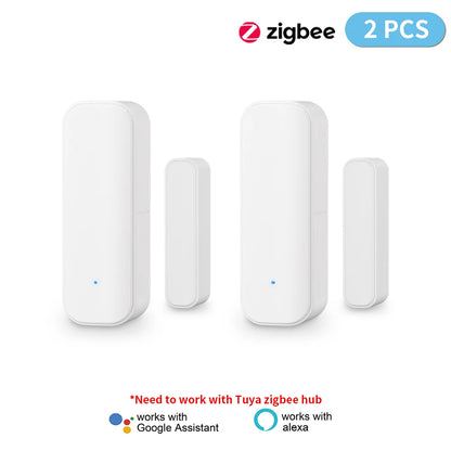 1PCS 2PCS 3PCS 4PCS 10PCS 15PCS Zigbee Door Sensor Window Magnetic Sensor Detector Home Door Sensor Need Tuya Zigbee Gateway Hub