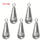 5pcs/20pcs 10g-100gFishing Weights Sinkers Teardrop-shaped hook-ring sinker for fishing Fishing tackle Casting Drop Shot Weights