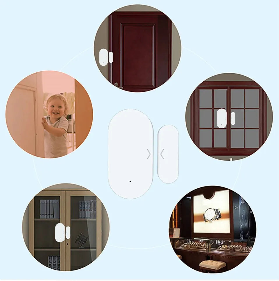 Tuya Zigbee Door And Window Magnetic Sensor Wireless Connection Smart Home Wireless Door Detectors Door Magnetic Automation