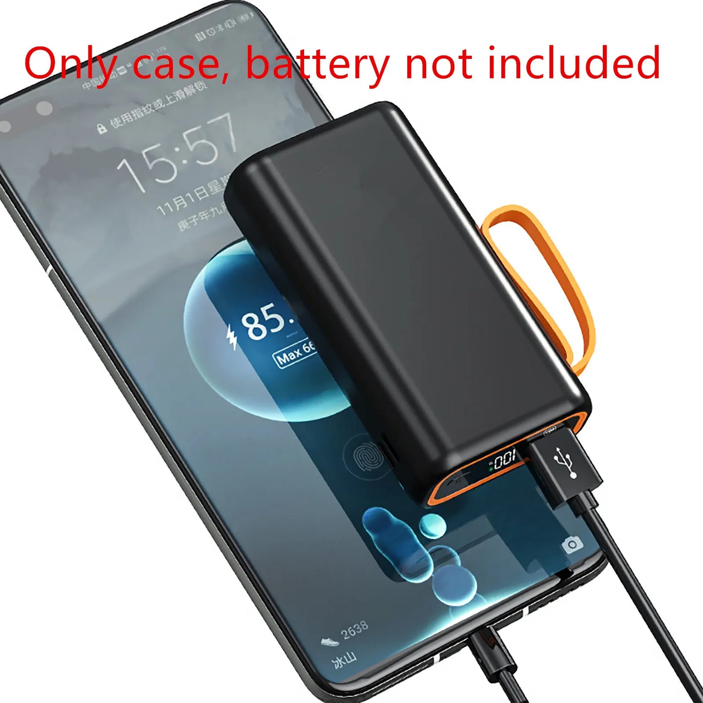 DIY Welded Shell 2*21700 Battery Holder Power Bank Case USB Type C Mobile Phone Charger 21700 Battery Storage Box For Smartphone