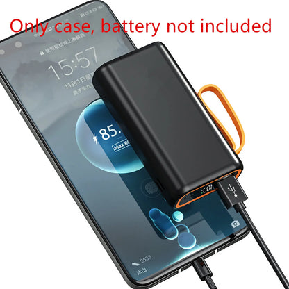 DIY Welded Shell 2*21700 Battery Holder Power Bank Case USB Type C Mobile Phone Charger 21700 Battery Storage Box For Smartphone
