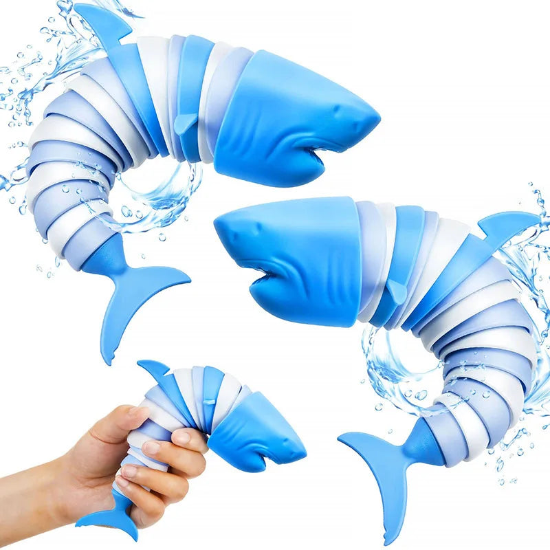 Stress Relief Toys Fidget Toys Kids Adults Funny Buckle Slug Dolphin Shark Anxiety Antistress Squishy Toy Keychain Accessories