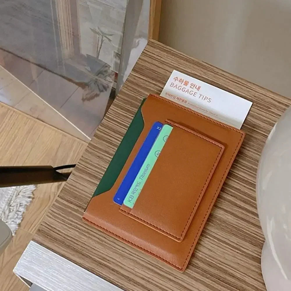 Multi-Slots RFID Blocking Passport Cover, Waterproof Travel Wallet Holder for Cards ID Certificates & Cash, PU Leather Purse