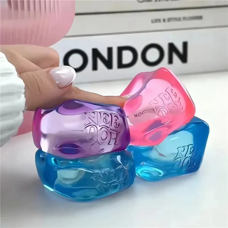 Needoh Teenie Nice Cube Schylling Sensory Stress Reliever Mini 4 Pack Set Fidget Tool Toy Anxiety Party Favors For Kids Adults