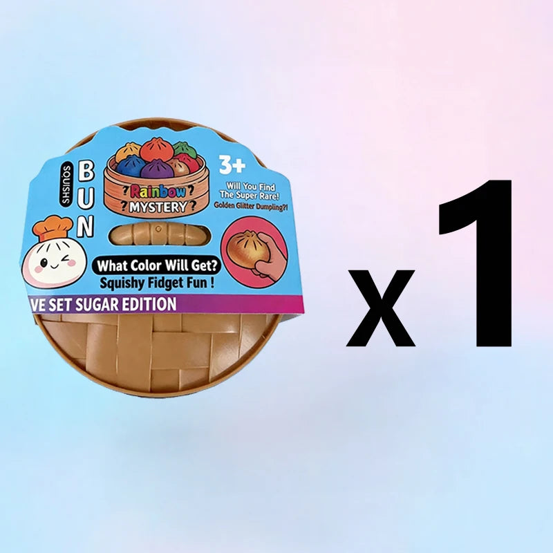 Premium Squishies Dumpling Bun Toy, Slow Rising PU Dumpling Stress Ball, Safe Non-Toxic Stress Relief Fidget Toy for Home