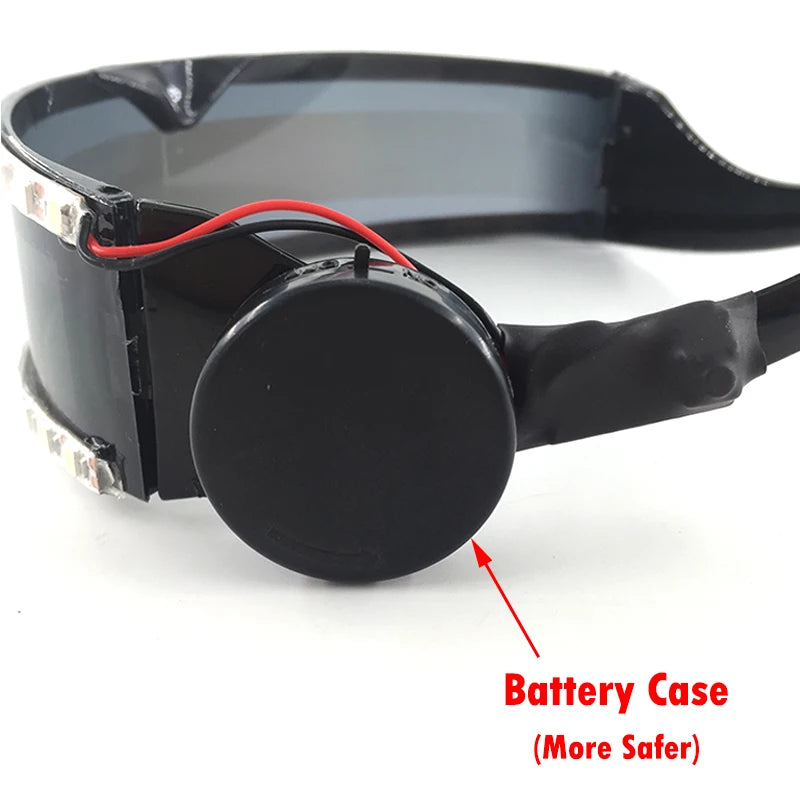 Cyberpunk LED Light Up Glasses Futuristic Luminous Unisex Eyewear Cool Glowing Glasses For Cosplay Bar Rave Club Halloween Party
