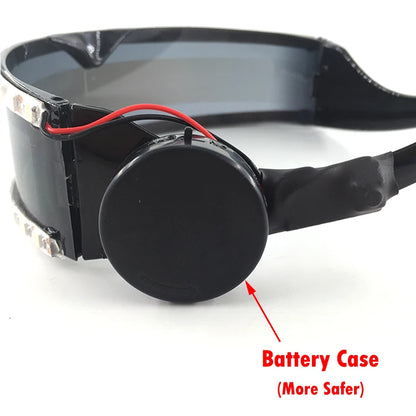 Cyberpunk LED Light Up Glasses Futuristic Luminous Unisex Eyewear Cool Glowing Glasses For Cosplay Bar Rave Club Halloween Party