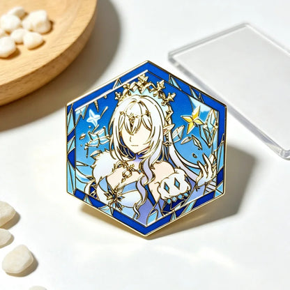 Genshin Impact Hard Enamel Pin Columbina Flins Odette Anastasya Badges Lapel Pin Cartoon Anime Brooches Backpack Decoration