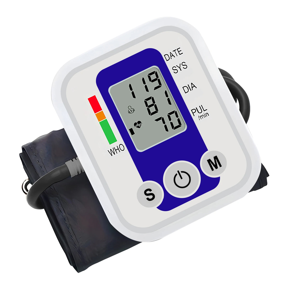 Digital Blood Pressure Monitor BP Testing Kit Medical Heart Rate Meter Armband Automatic Pulse Tonometer Health Care LED Display