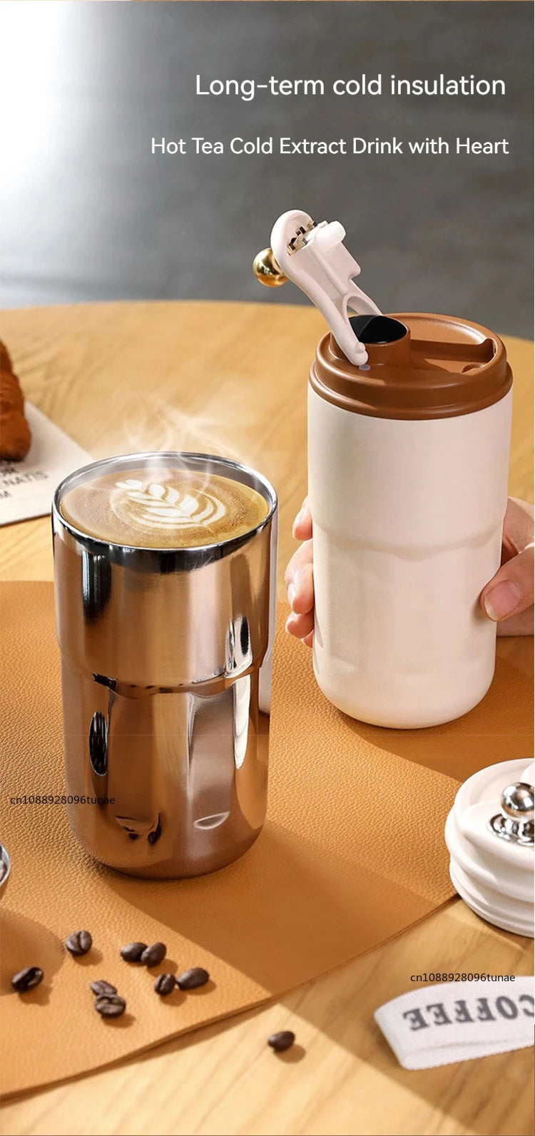 Intelligent Digital LED Temperature Display Coffee Cup Stainless Steel Thermo Bottle Keeps Cold and Heat Thermal Mug Sports Cup