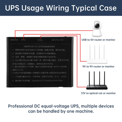 5V9V12V Output Power Bank Box for Cellphone Power Storage Case Tablet Modem 6 x 18650 Battery UPS Uninterrupted Power Supply New