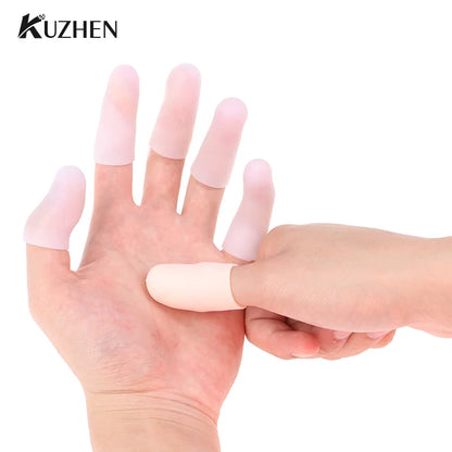 10 Pcs Silicone Finger Cot Gel Finger Protector Fingers Brace Support Gloves