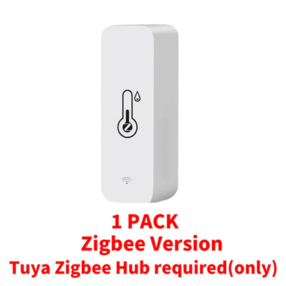Tuya Zigbee WiFi Smart Temperature And Humidity Sensor Battery Powered ZigBee Smart Home Security Work With Alexa Google Home