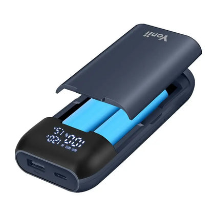 18650 Battery Charger Case DIY Power Bank Box Portable QC 3.0 PD 18W Fast Charging Case for 18650 21700 20700 Lithium Batteries