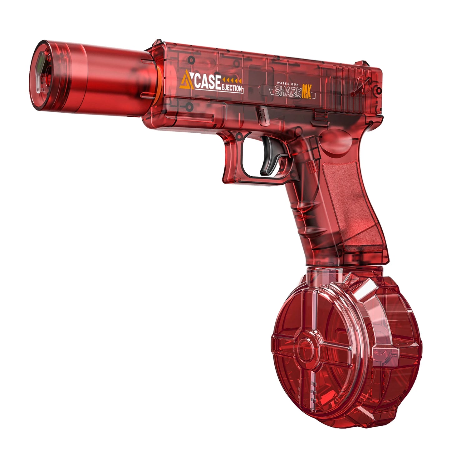 Electric Water Gun, Automatic Squirt with Pistol Realistic Gun Muzzle Flame Summer Outdoor Beach Swimming Pool Party Toy