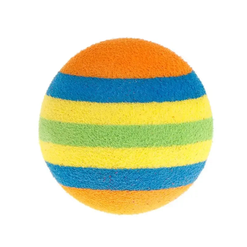 10Pcs Colorful Cat Toy Ball Interactive Cat Toys Play Chewing Rattle Scratch Natural Foam Ball Training Pet Supplies
