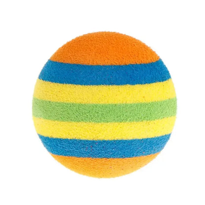 10Pcs Colorful Cat Toy Ball Interactive Cat Toys Play Chewing Rattle Scratch Natural Foam Ball Training Pet Supplies