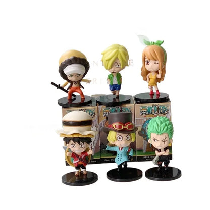 6 pcs anime action figure set PVC Luffy new action model collectible decoration doll kids toys for Christmas gifts